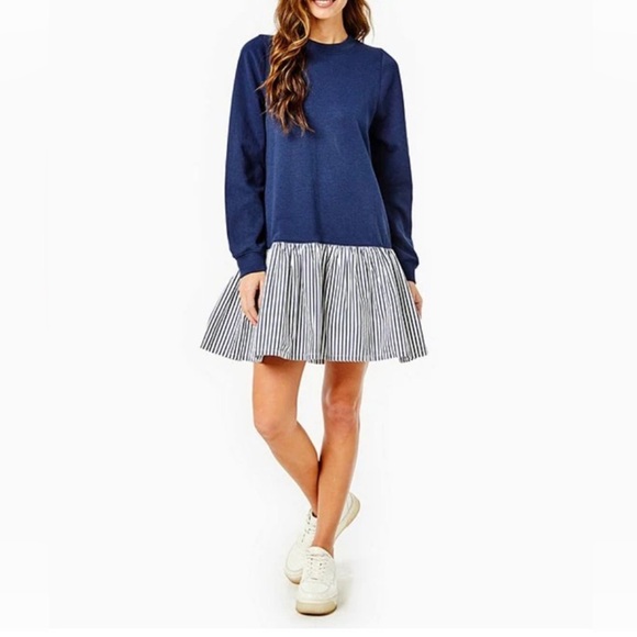 Addison Bay Dresses & Skirts - Addison Bay NWT Womens The Swing Dress Navy & White Sz Small Country Club Preppy